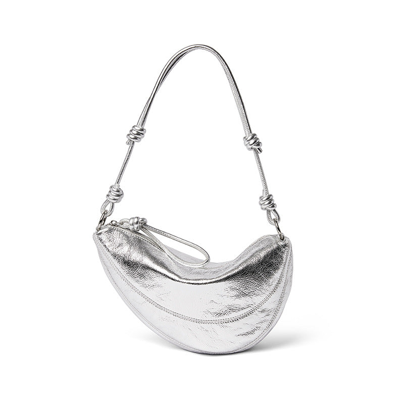 Women's Genuine Leather First Layer Oil Wax Cowhide Saddle Shoulder Bags