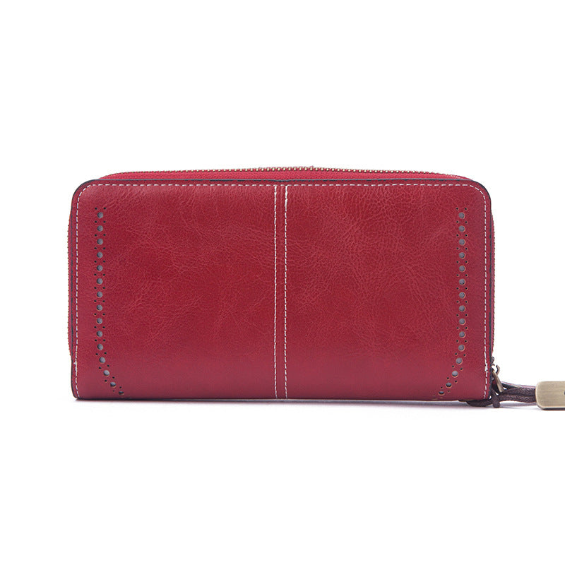 Women's Fashion Zipper Large Capacity Long Handbags