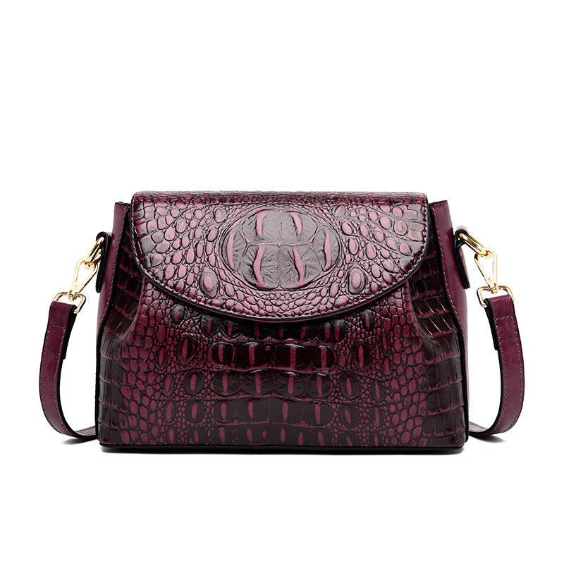 Women's Fashion Crocodile Pattern Classy Mom Women's Messenger Bag