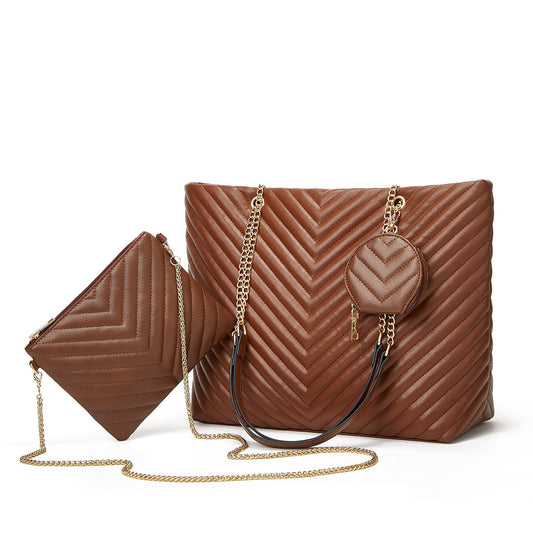 Women's Fashion Rhombus Large Capacity Totes Batch Shoulder Bags