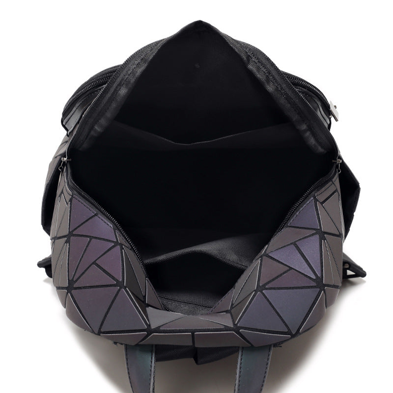 Women's & Men's Fashion Trendy Rhombus Luminous Color Changing Backpacks
