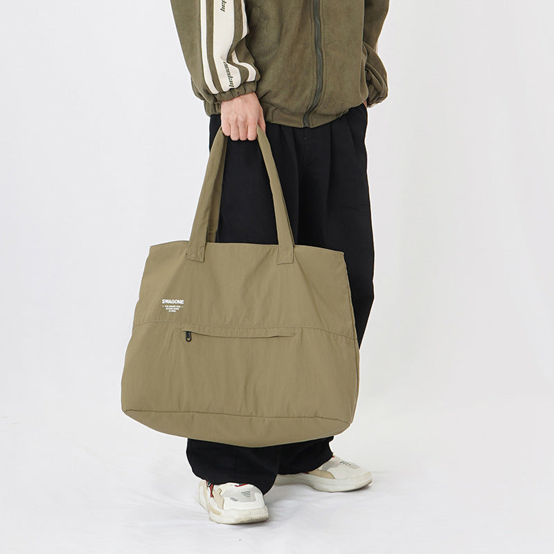 Women's & Men's & Simple Waterproof Lightweight Large Capacity Storage Commuter Men's Shoulder Bags