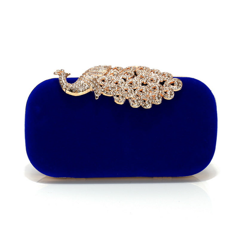 Women's Luxury Peacock Diamond Dinner Banquet All Evening Bags