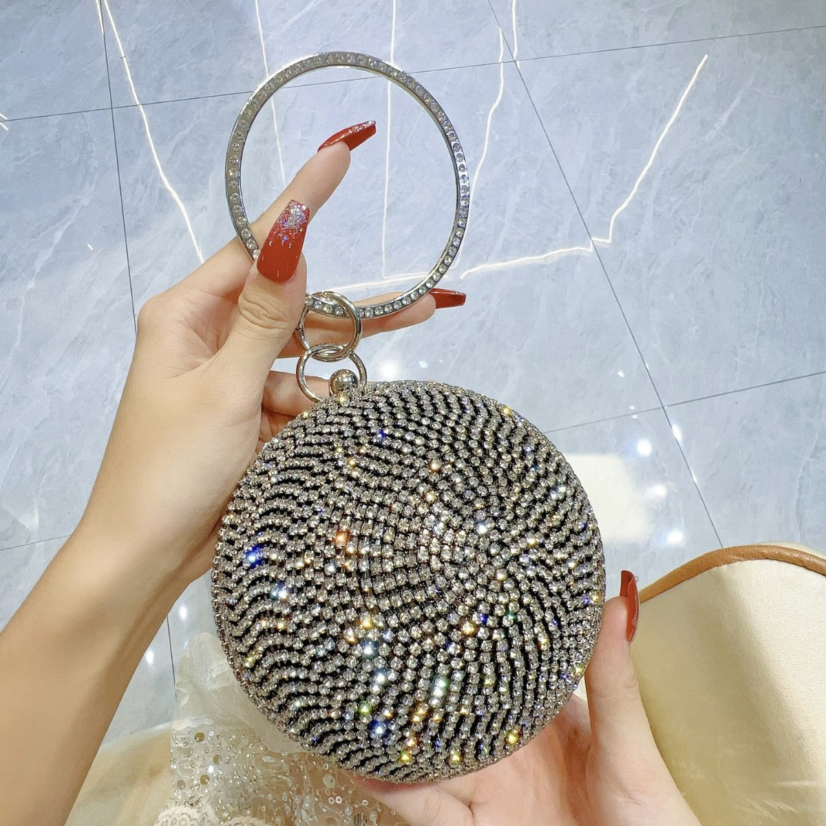 Women's Banquet Pearl Pouch Diamonds Little Fairy Handbags