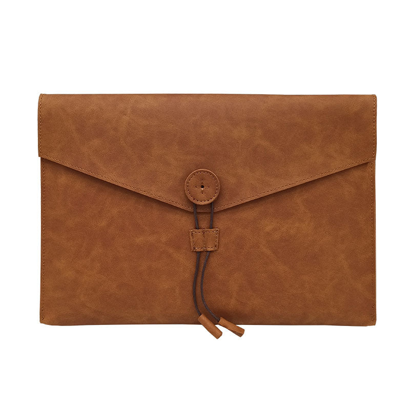 Genuine Leather Paper Large Capacity File Office Men's Briefcases