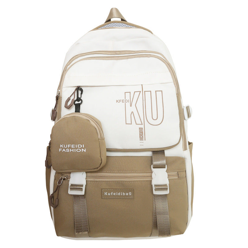 Large Capacity Solid Female Junior College Backpacks