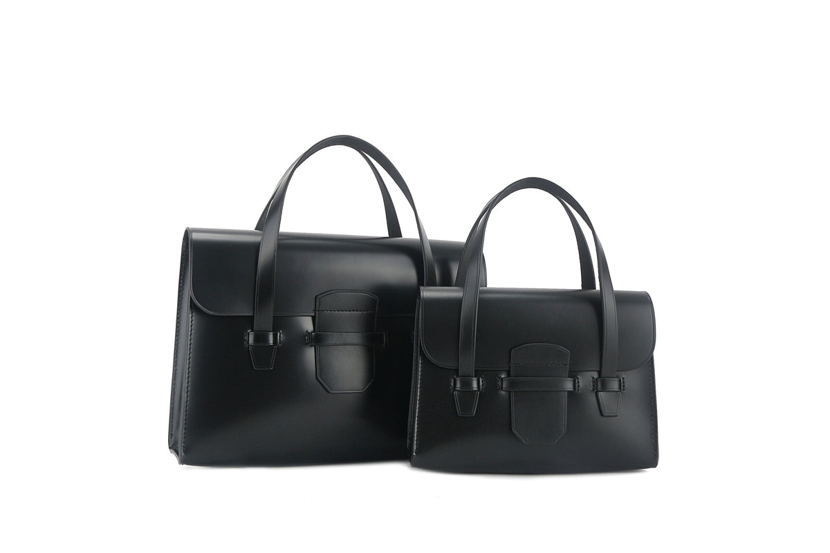 Retro Dark College Style Fashion Top Layer Cowhide Handbags