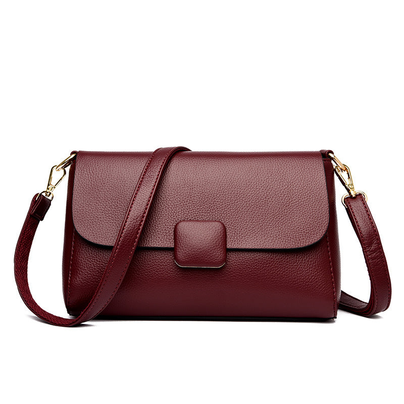 Women's Fashionable High-grade Solid Color Simple Underarm Small Square Bags