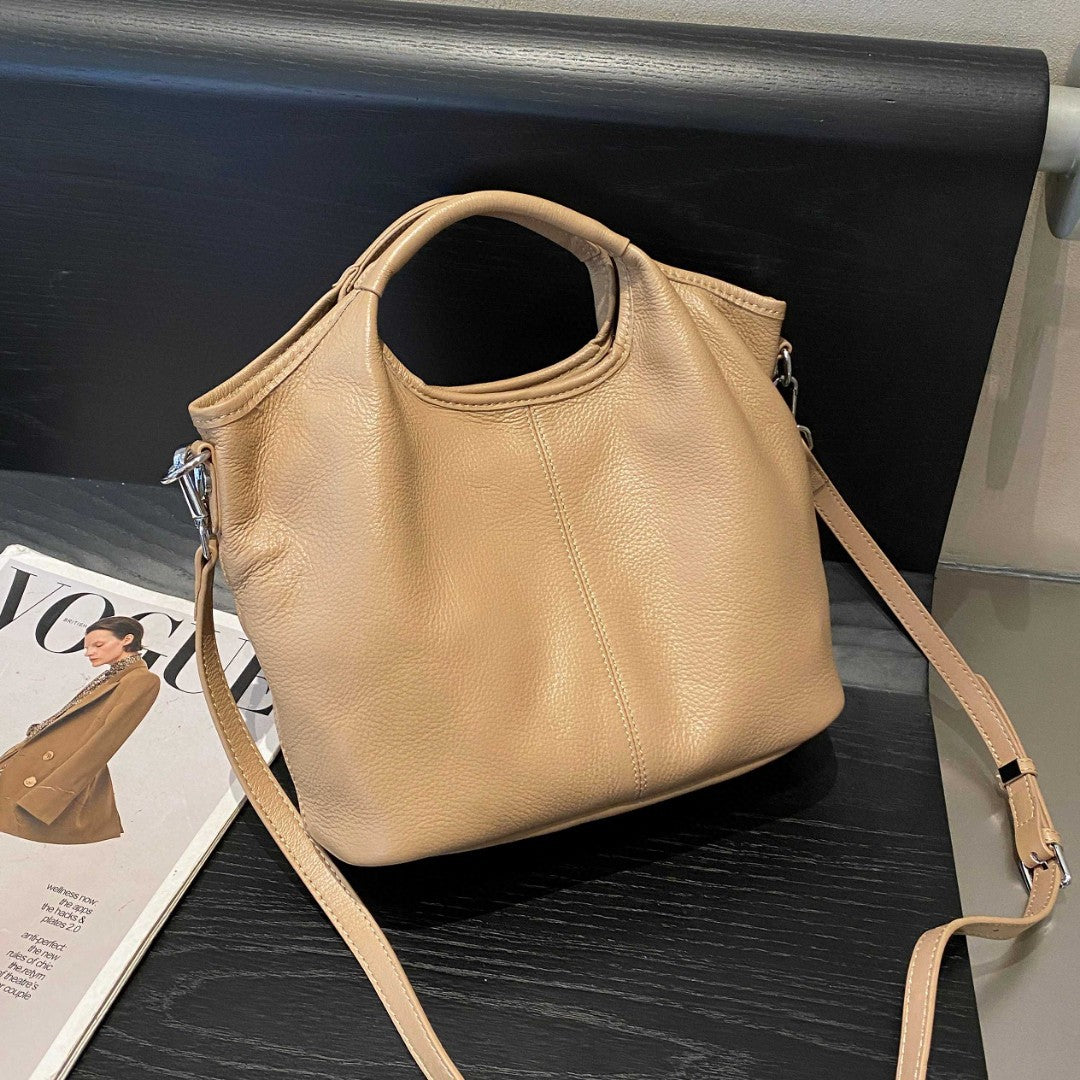 Women's First Layer Cowhide Natural Milled Lady's Bags