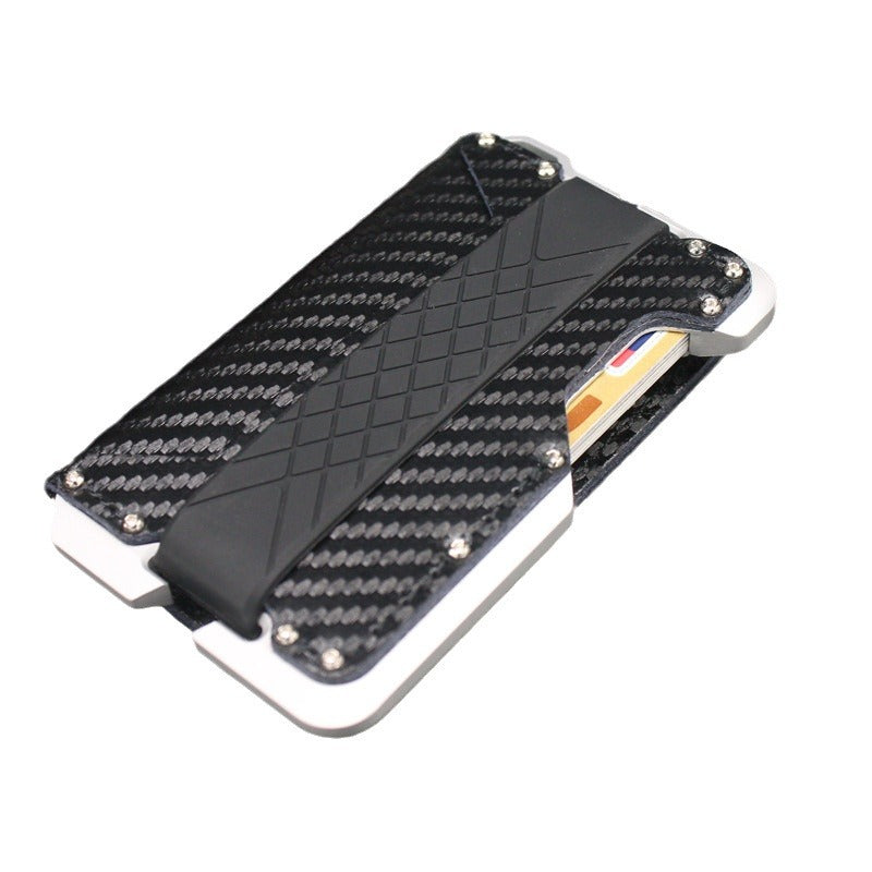 Men's Genuine Leather Aluminum Alloy Credit Business Card Holder