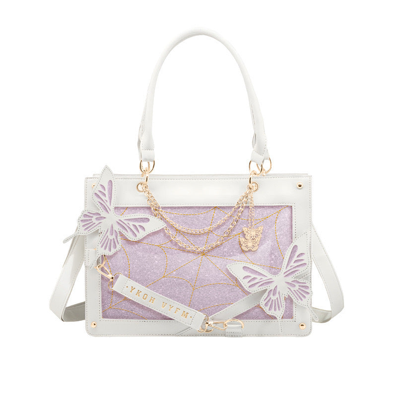 Sier Labyrinth Butterfly Cartoon Cross Body Tote Bags