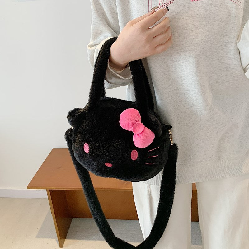 High Plush Cartoon Cute Toothless Big Head Women's Messenger Bag