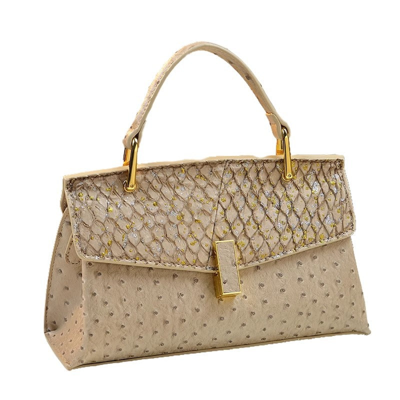 Women's Advanced Texture Real Fish Leather Kelly Bags