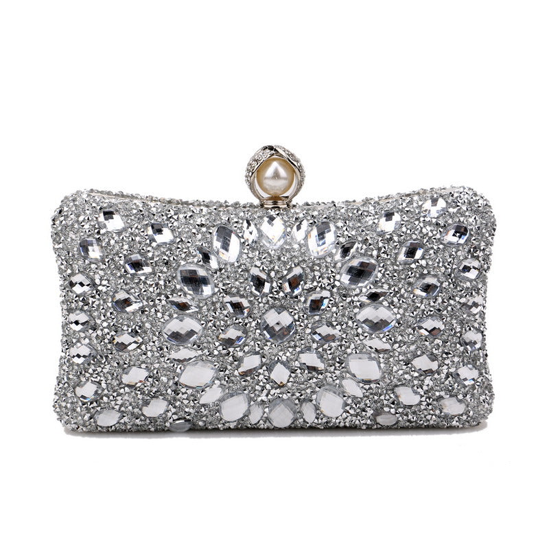 Women's Inlaid With Diamond Dinner High Sense Banquet Evening Bags
