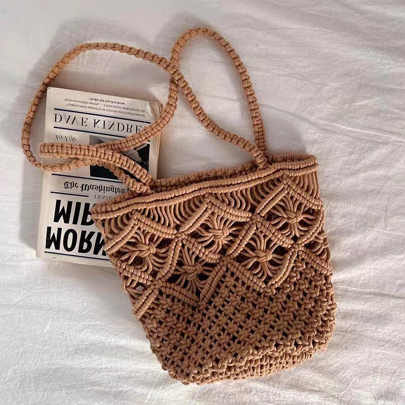 Artistic Retro Underarm Woven Crocheted Straw Bags