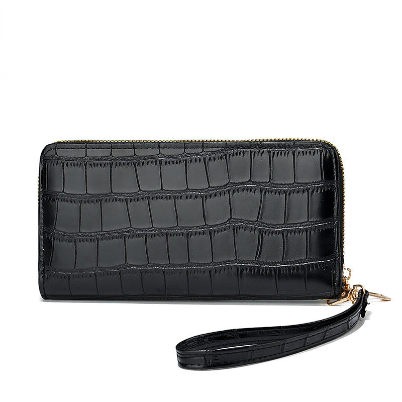 Stylish Women's Long Korean Crocodile Pattern Ladies Wallet