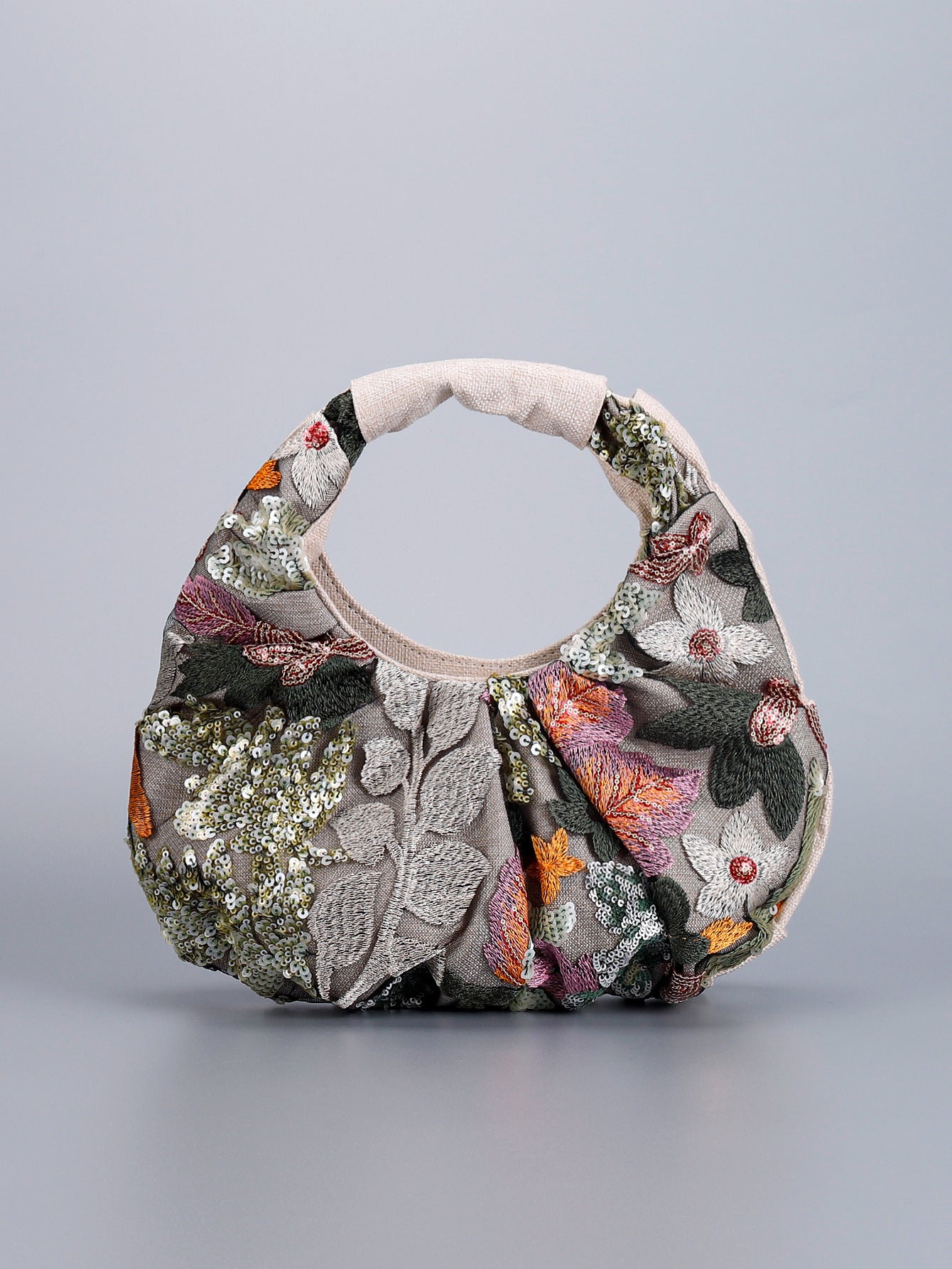 Women's Niche Sequin Fashion High-grade Embroidery Portable Handbags