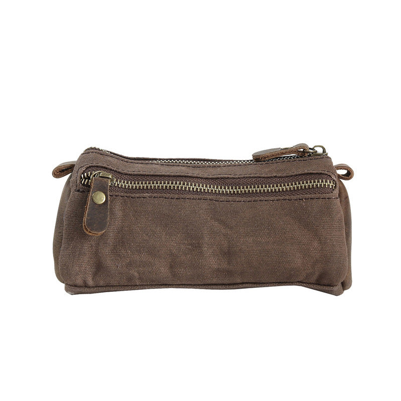 Women's & Men's & Clutch Vintage Canvas Long Zipper Bags