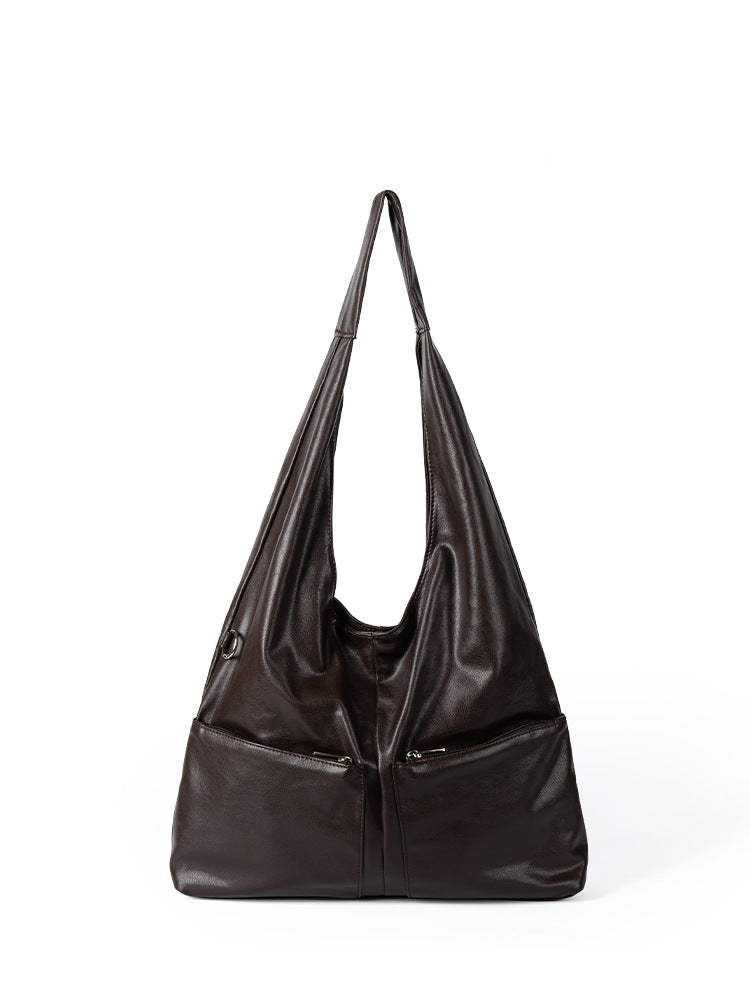 Style High-grade Oil Wax Leather Large Tote Bags