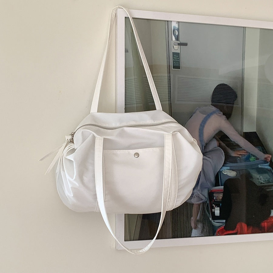 Women's Large Capacity Oval Nylon Commuter Female Shoulder Bags