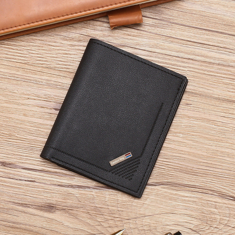 Men's Short Green Zipper Personality Versatility Integrated Men's Wallet
