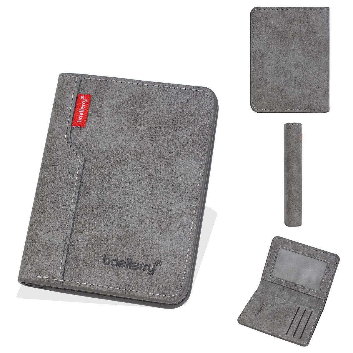 Men's High-grade Frosted Simple Vertical Certificate Card Holder