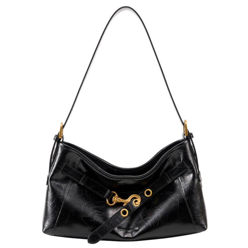 Women's Large Capacity Totes Cowhide Niche Senior Genuine Leather Bags