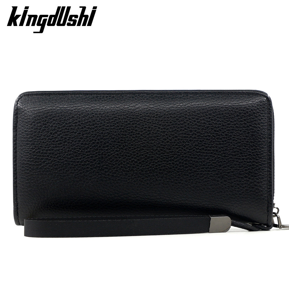 Men's Wholesale Litchi Pattern Large Capacity Multiple Slots Long Men's Wallet