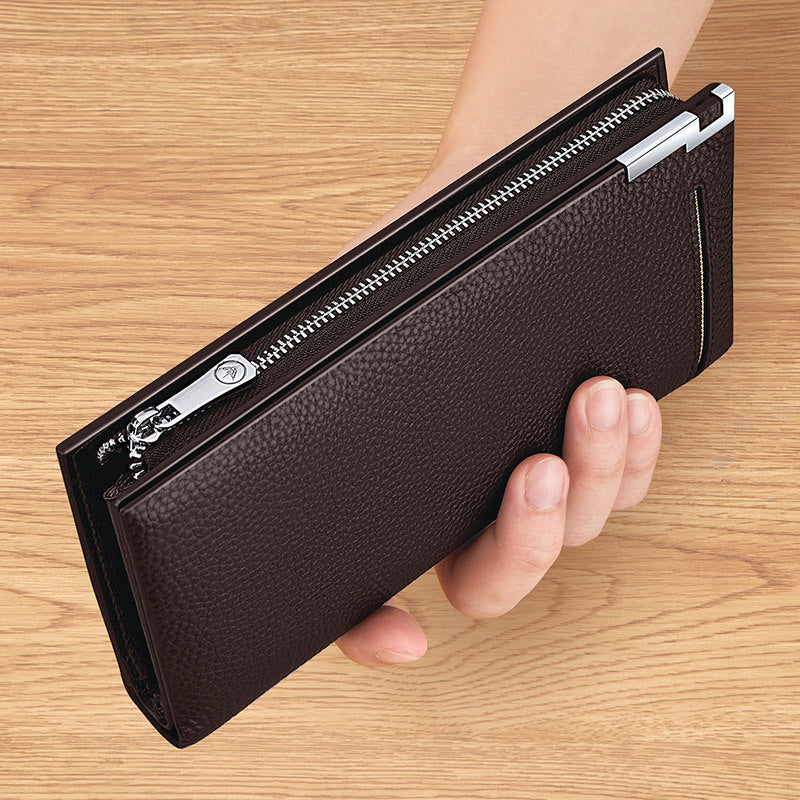 Men's Paul Long Genuine Leather Large Capacity Card Holder
