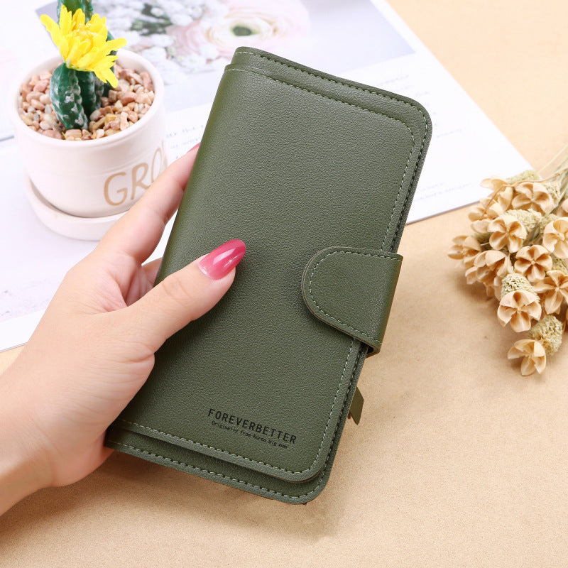 Classy Casual Long Soft Mobile Clutch Buckle