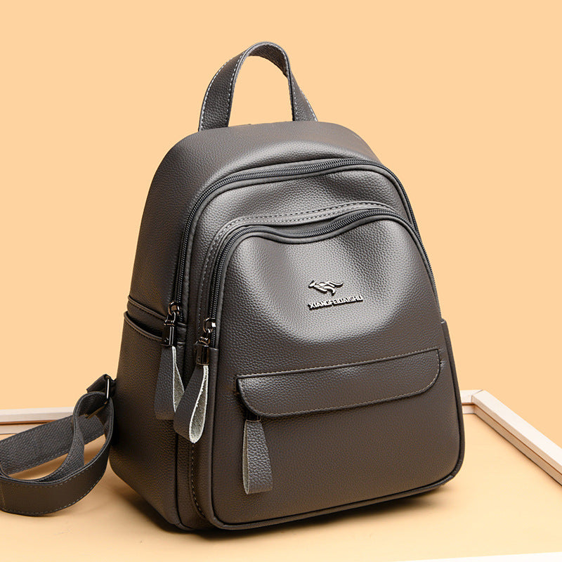 Attractive Women's Slouchy Soft Leather Mom Backpacks
