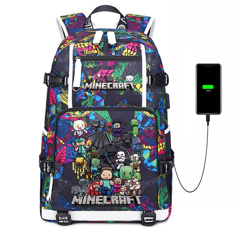 Men's Large Capacity Junior High My World Backpacks