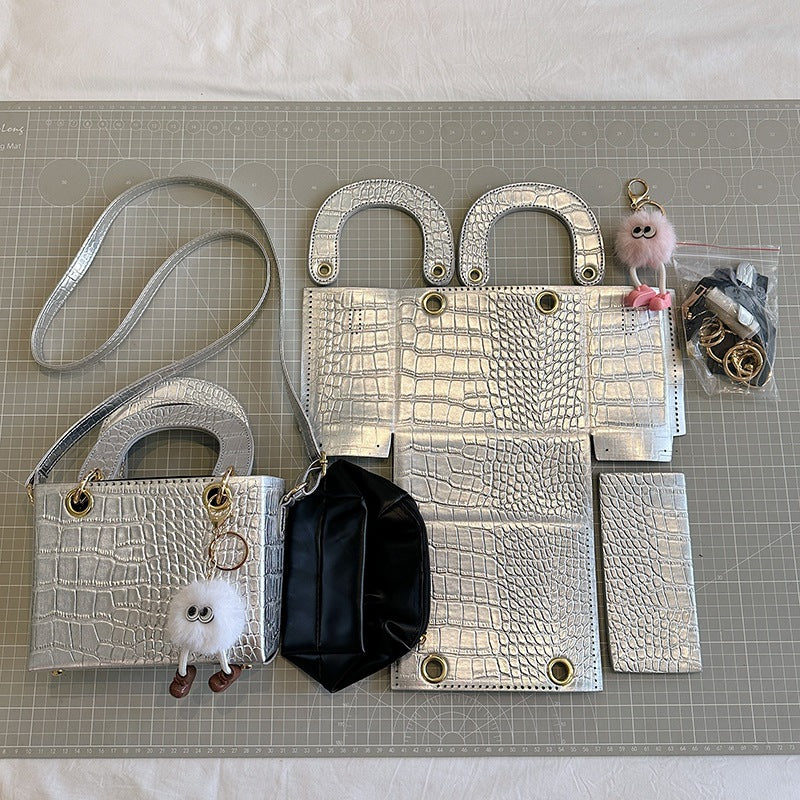 Hand-woven Material Diana Large Capacity Combination Women's Shoulder Bag