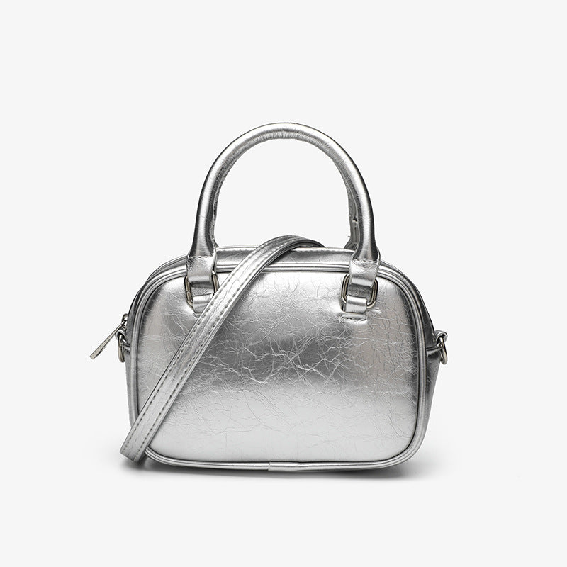 Versatile Glossy Bowling Texture Round Convenient Small Square Bags