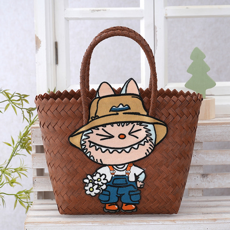Women's Curtain Cloth Large Capacity Woven Gift Bags