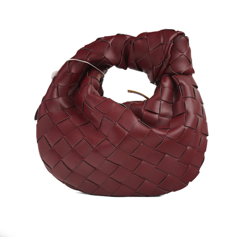 Mini Woven Handmade Croissant Gold Hardware Handbags