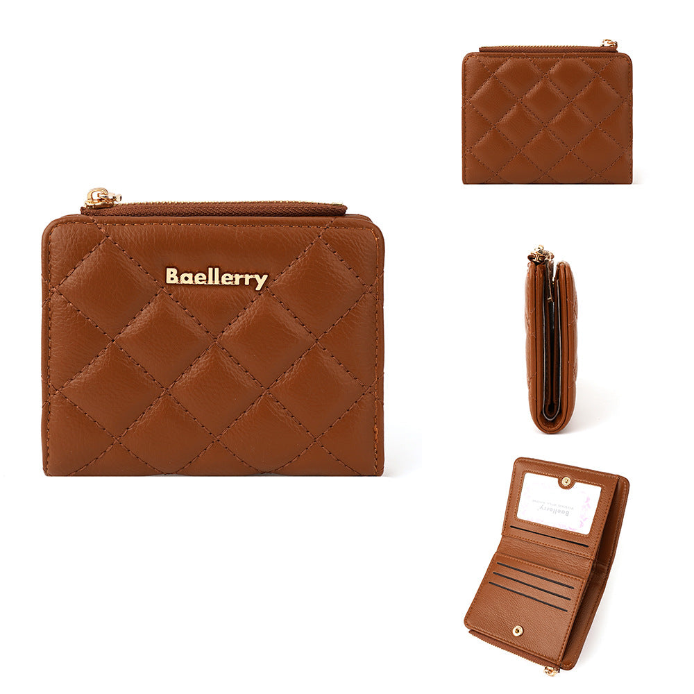 Women's Rhombus Short Solid Color Fashion Purses