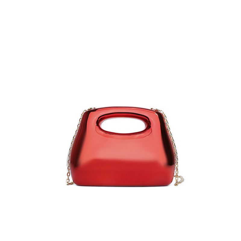 Women's Glossy Acrylic Box Candy Color Western Style Wrist Shoulder Bags