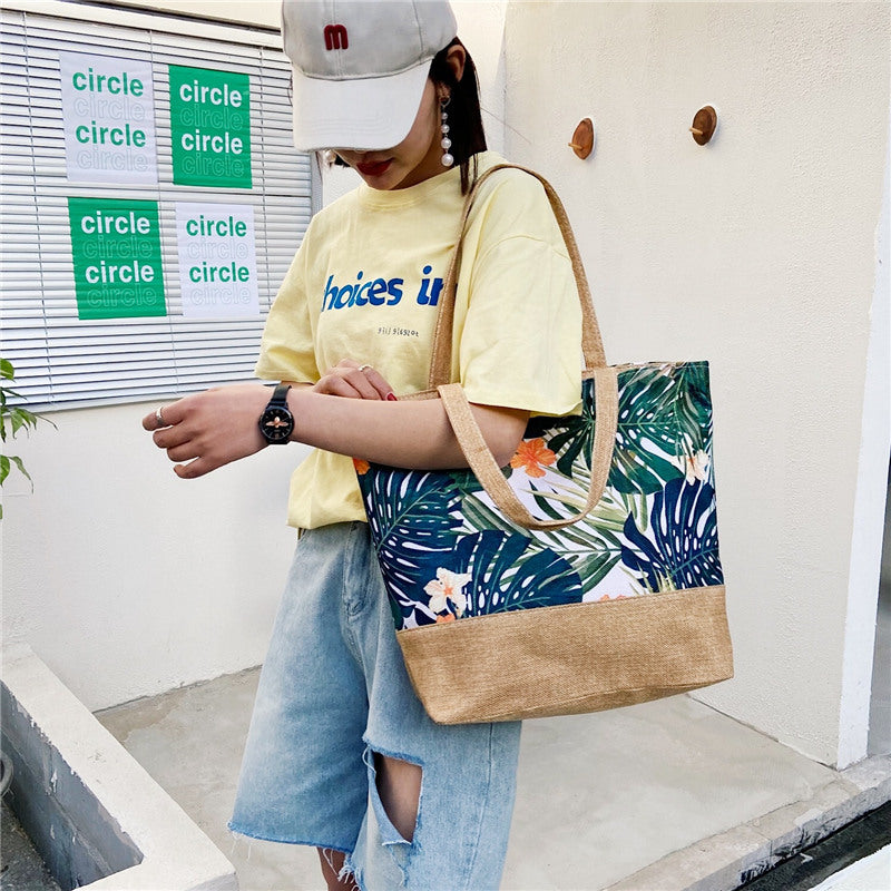 Women's Portable Simple Hot Printed Pattern Craft Large Women's Shoulder Bag