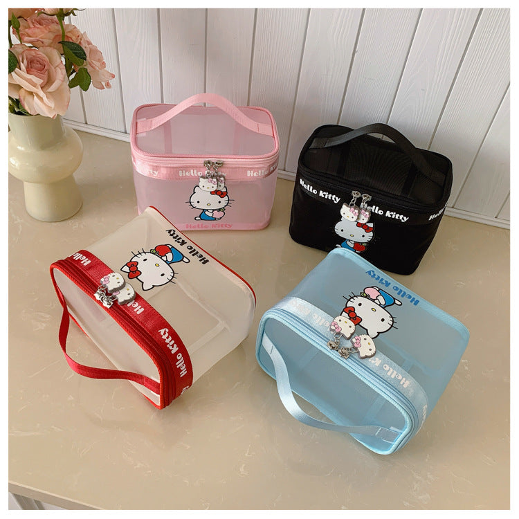 Authorized Mesh Portable Large Capacity Toiletry Women's Handbag