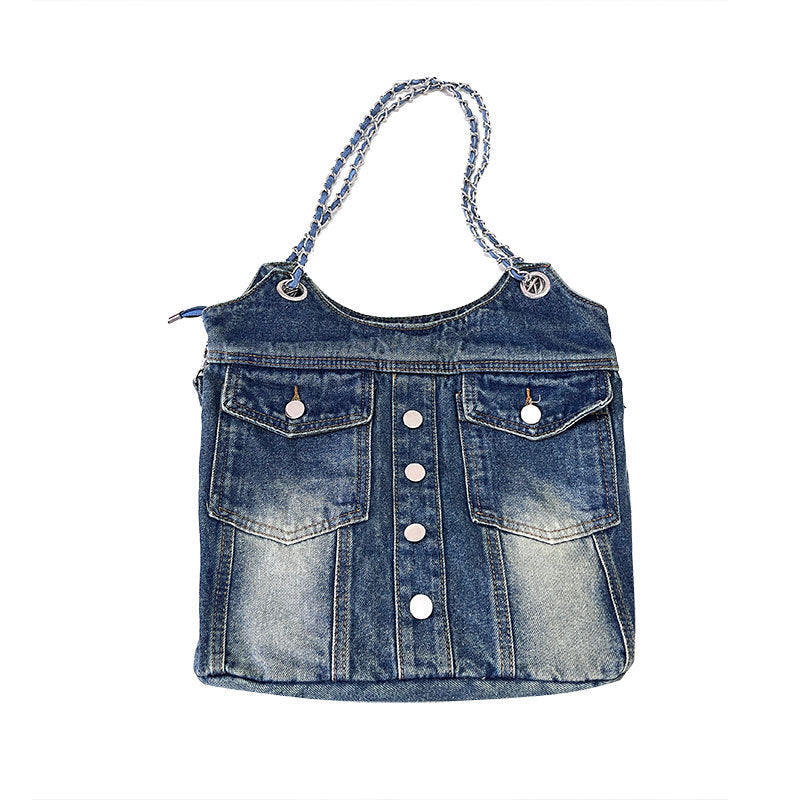 Attractive Charming Large Capacity Jean Design Shoulder Bags