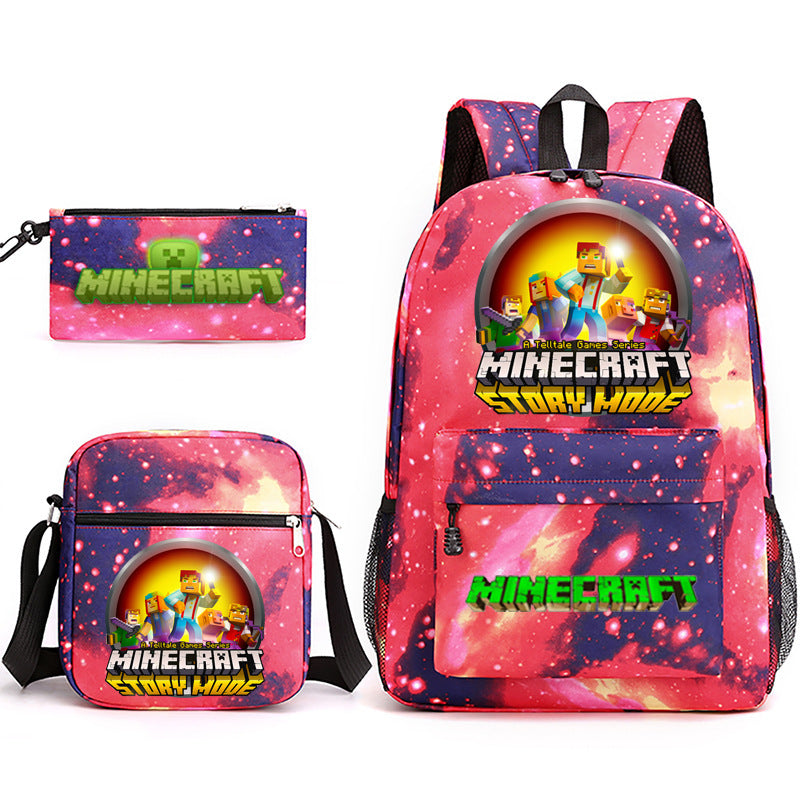 Hot Game My World Creeper Pencil Backpacks