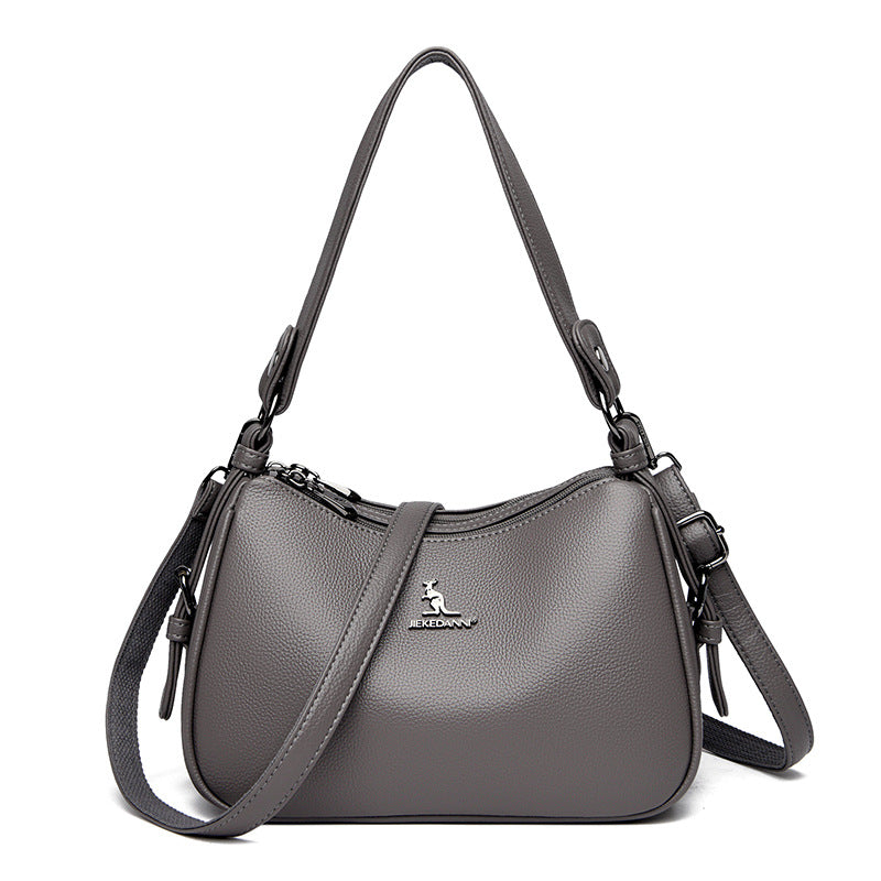 Women's Kangaroo Soft Leather Mother Simple Versatile Crossbody Bags