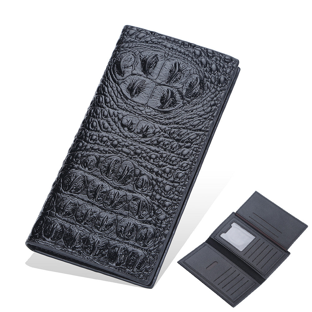 Men's Long Without Crocodile Head Multiple Slots Zipper High Sense Men's Wallets