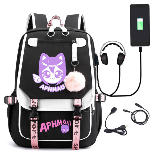 Women's & Men's & Korean Trend Computer Charging Middle School Students' Schoolbags