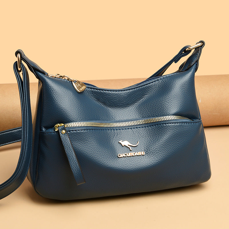 Women's Mother's High-grade Soft Leather Large Capacity Small Square Bags