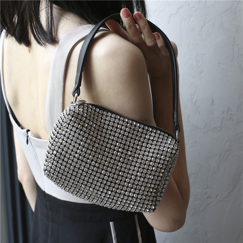 Women's Alexander Wang Rhinestone Diamond Studded Hand Full Handbags