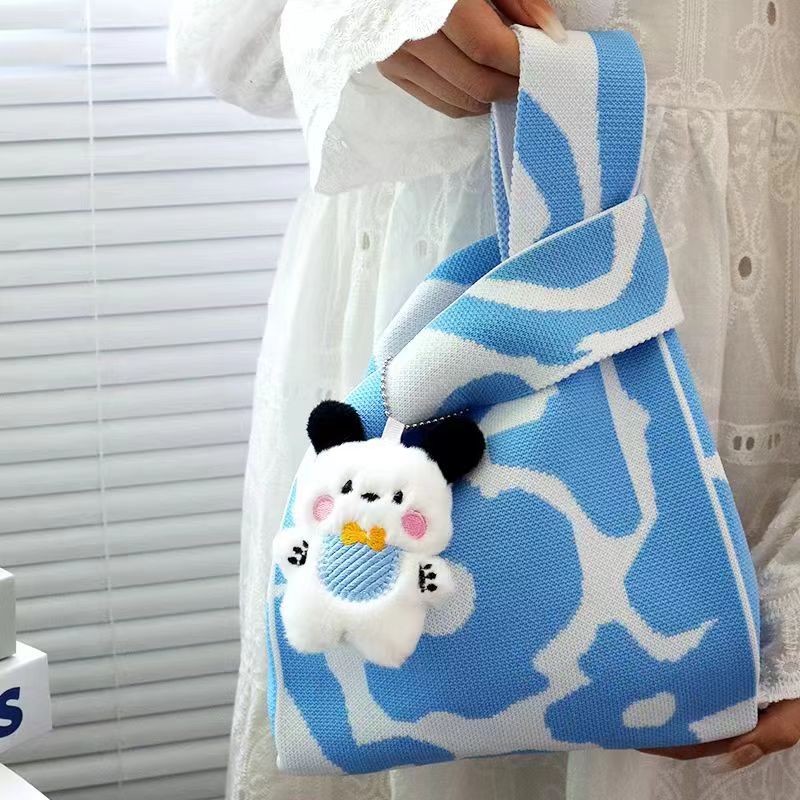 Women's Knitted Fashionable Carrying Lunch Box Gift Urban Women's Handbag