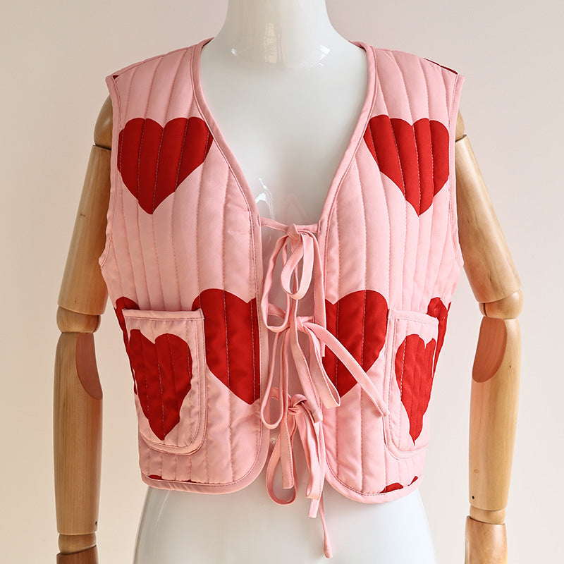 Women's Sleeveless Furry Fashion Loose Single-breasted Vests