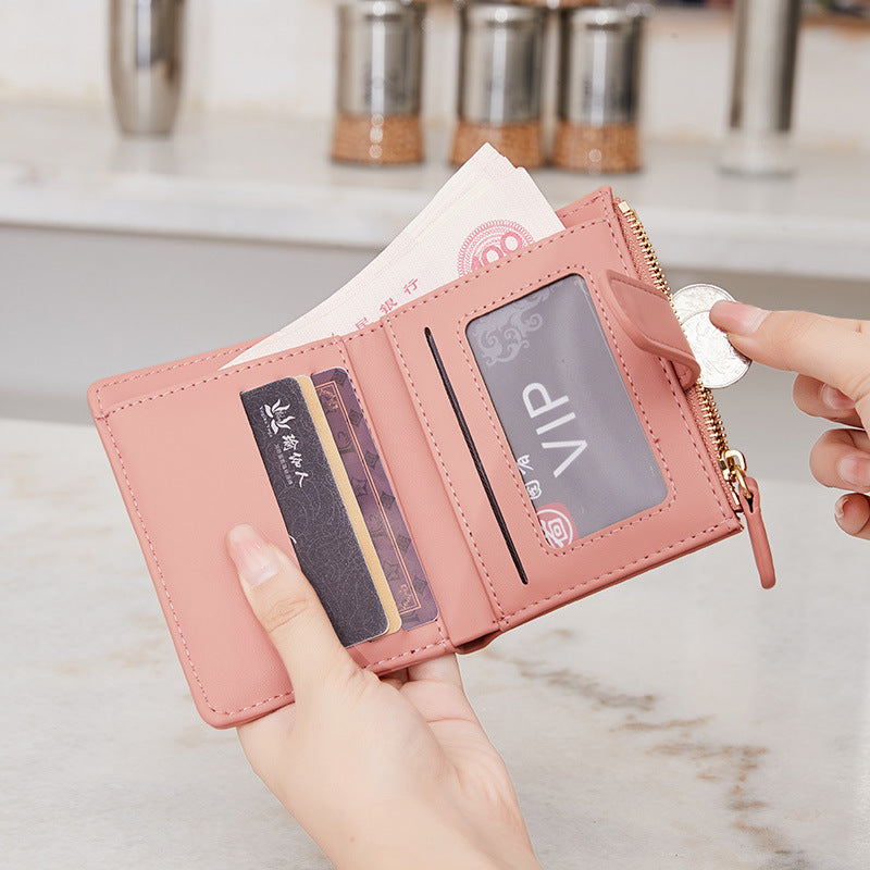 Fresh Crocodile Pattern Korean Short Folding Purses